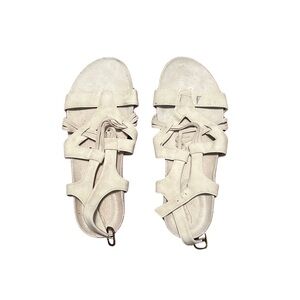 Vintage Suede Off White Sporty Sandals